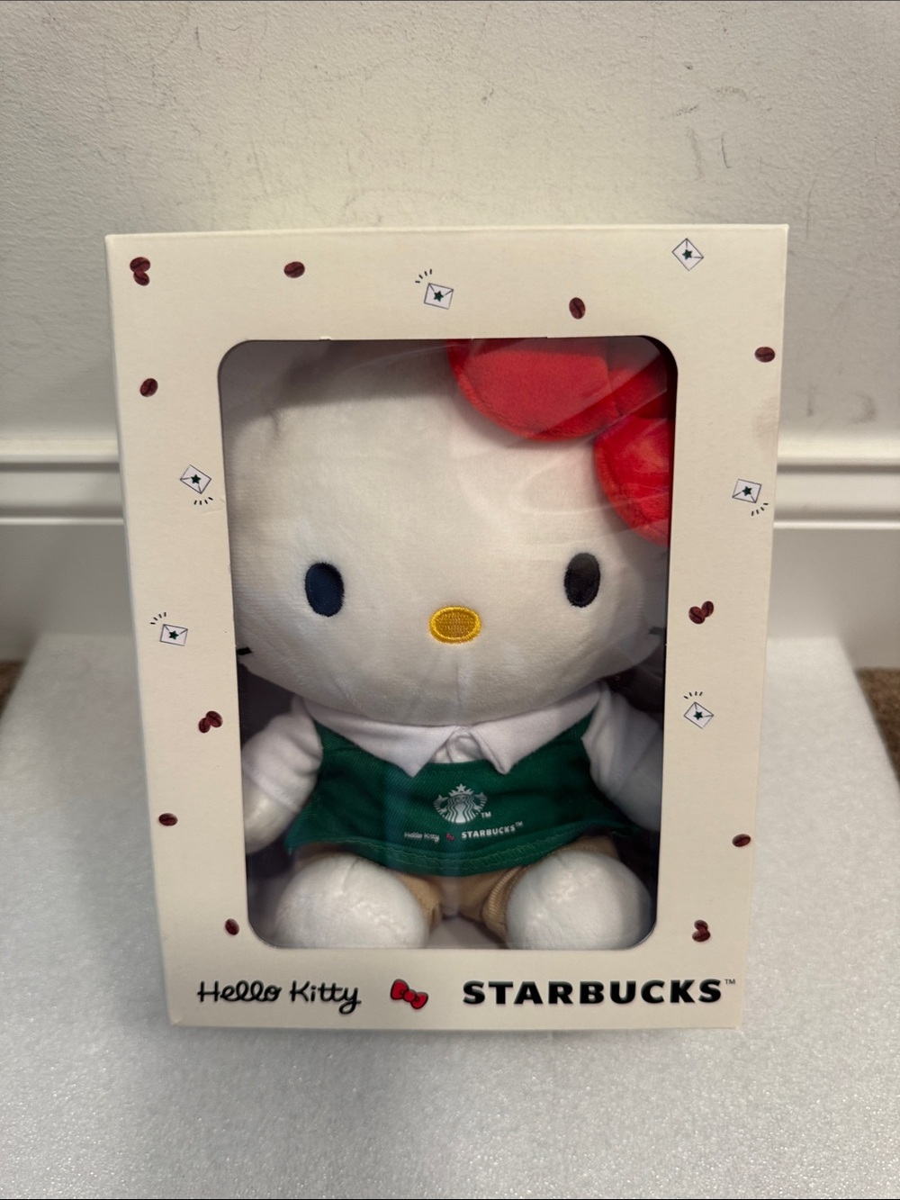 Hello kitty Starbucks plush stuffed animal collectible NIB